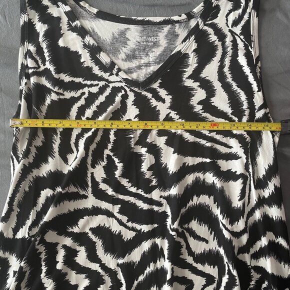 Nine West Soft Spun Zebra Print Tank - Picture 2 of 3